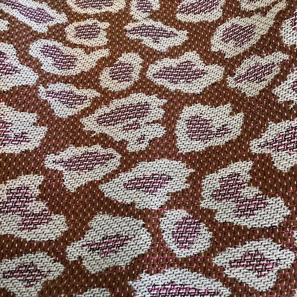 Noble 31 Lily Woven Pink Leopard Sleeveless Peplum Top S - Picture 6 of 9